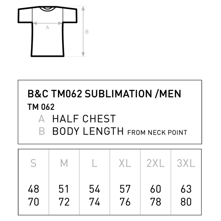 T-shirt Unisex - Vit Sublimerbar