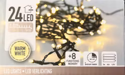 Ljusslinga utomhus med timer