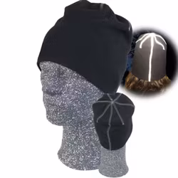 Beanie - Svart/grå reflex - barn