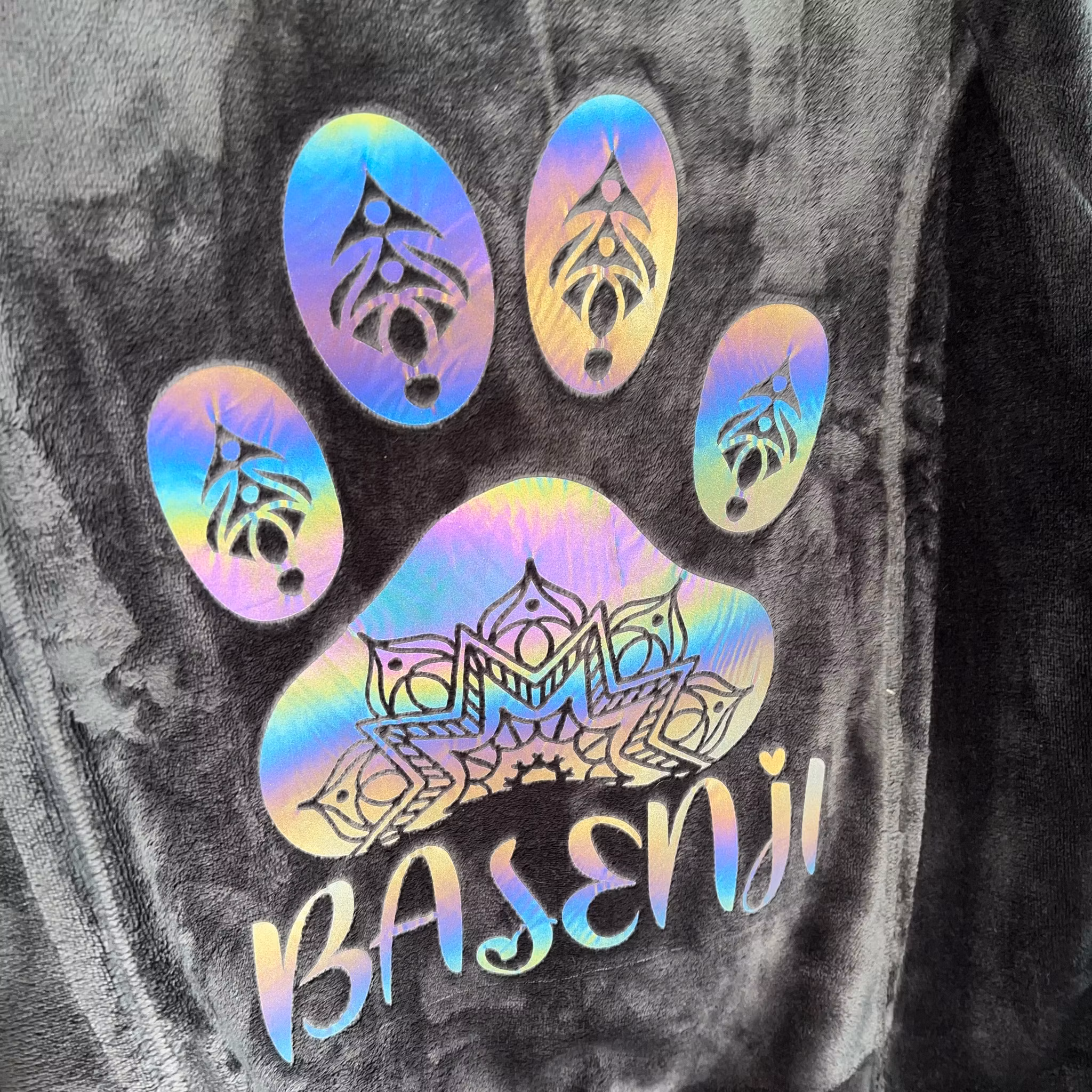 Reflexvinyl Rainbow Svart - 6497, ark 30x50 cm