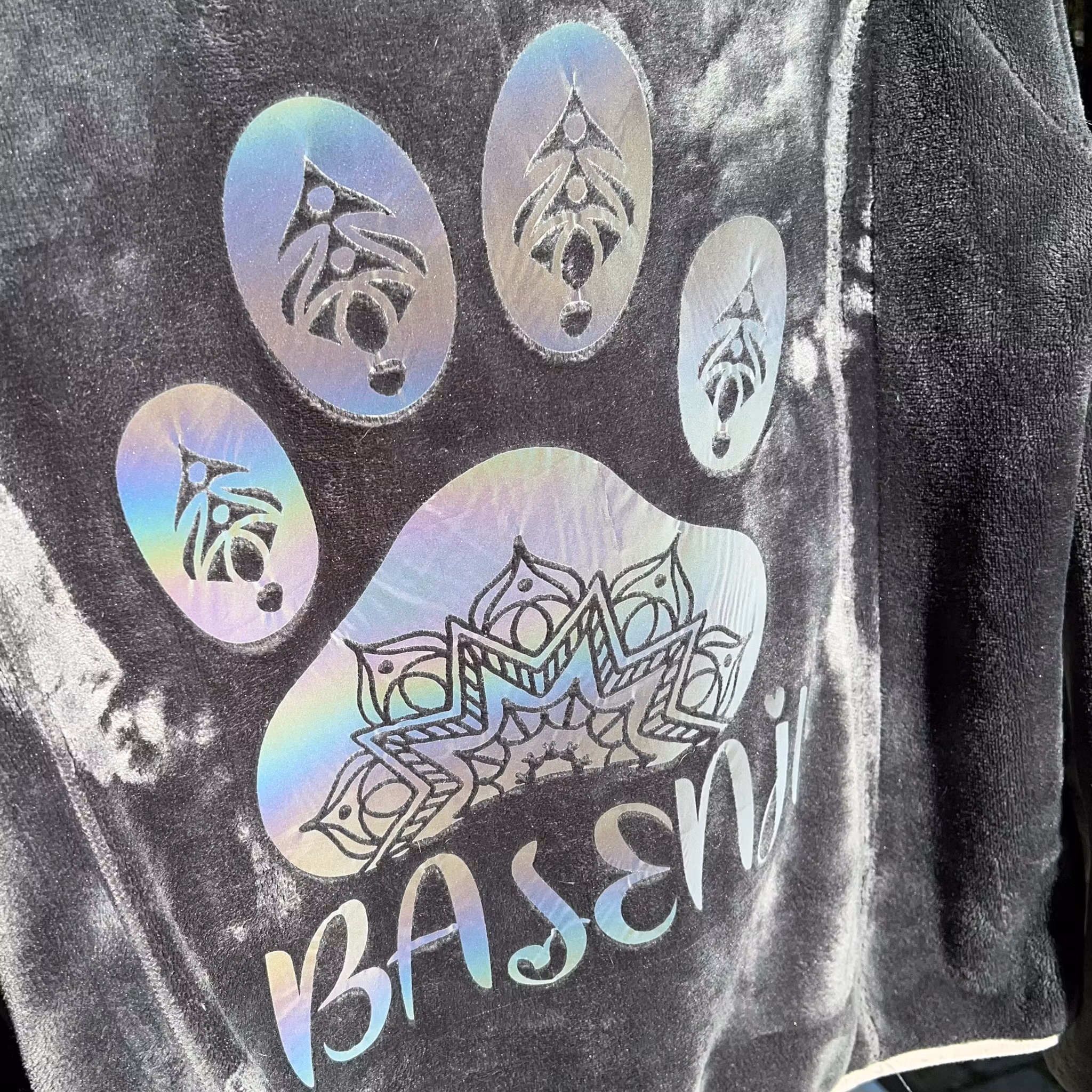 Reflexvinyl Rainbow Svart - 6497, ark 30x50 cm