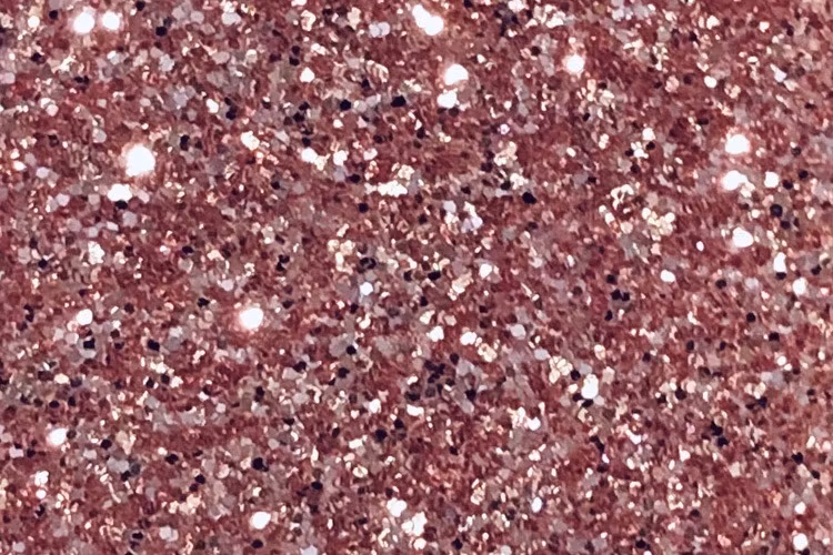 PET Glitter Rose guld - 6060