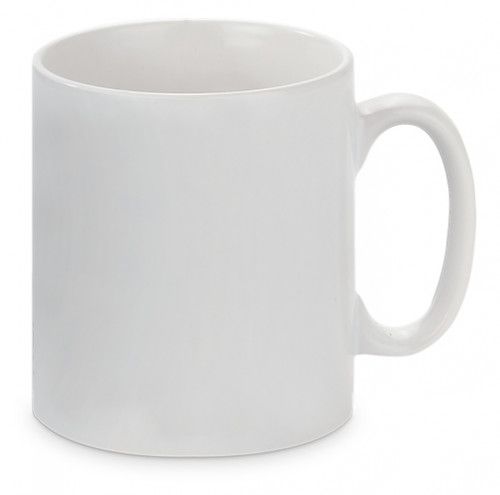 Vit matt mugg 80 mm