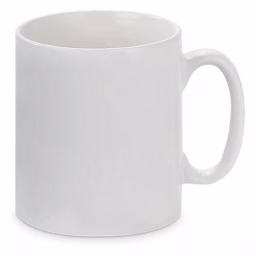 Vit matt mugg 80 mm
