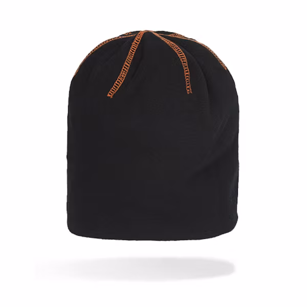 Beanie - Svart/orange