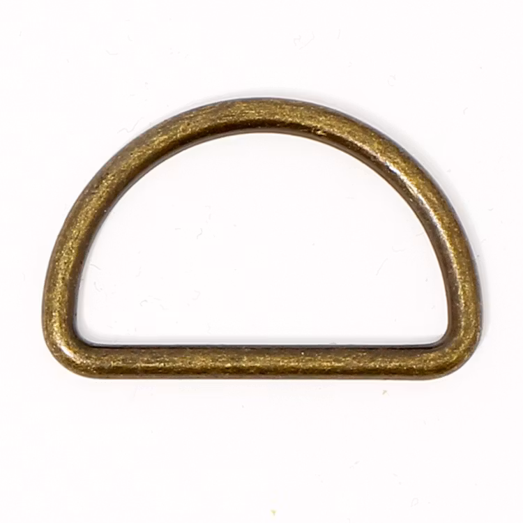 D-ring svetsad, antik mässing, 30 mm