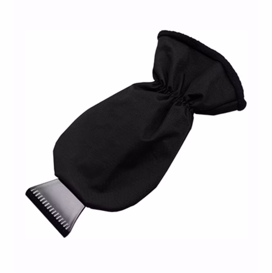 Isskrapa med fodrad hög handske - svart