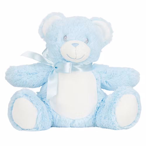 Nalle med rosett - blå - M