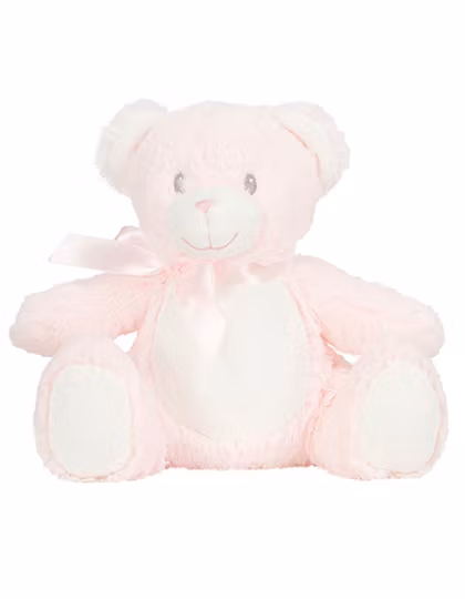 Nalle med rosett - rosa - M