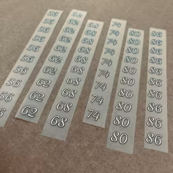 Storlekslappar - för barnplagg stl 56-86