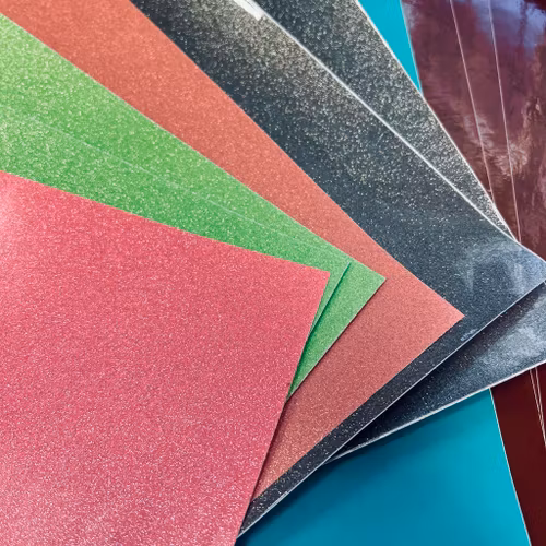 Skyltvinyl Transparent/Transparent Glitter - Mix 10-pack