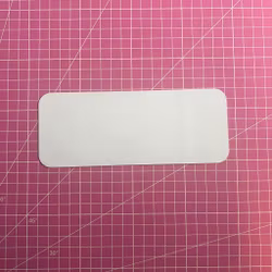 Sublimeringsplåt med rundade hörn 7x18 cm