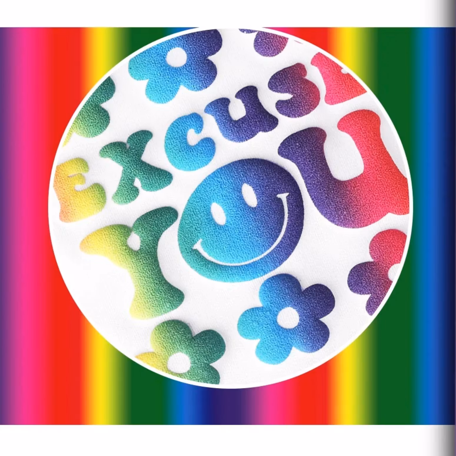 Puff - Struktur - Rainbow 8383 - Regnbåge