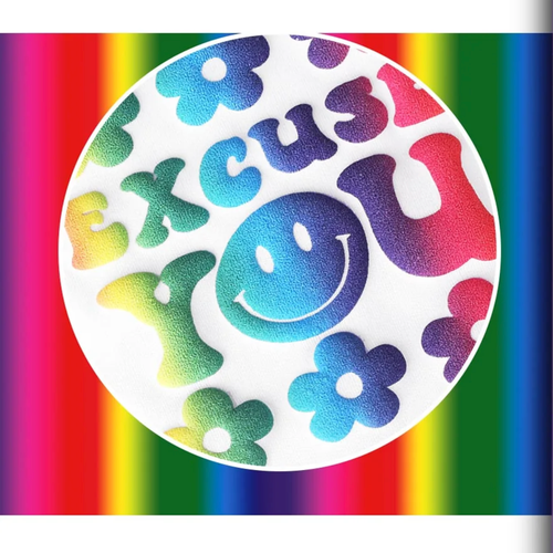 Puff - Struktur - Rainbow 8383 - Regnbåge