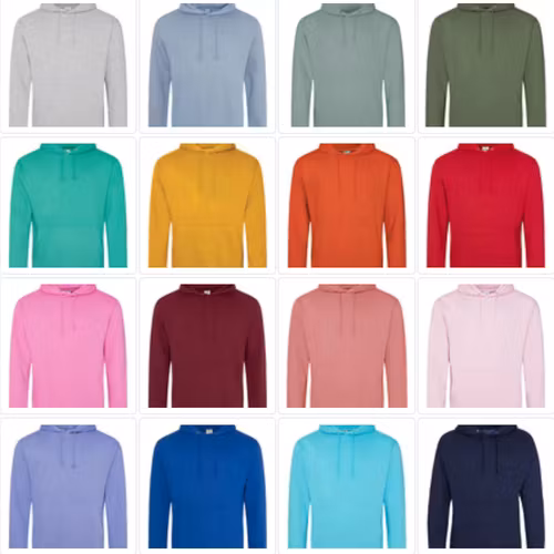 Hoodie Färgade - XS-5XL - Beställningsvara