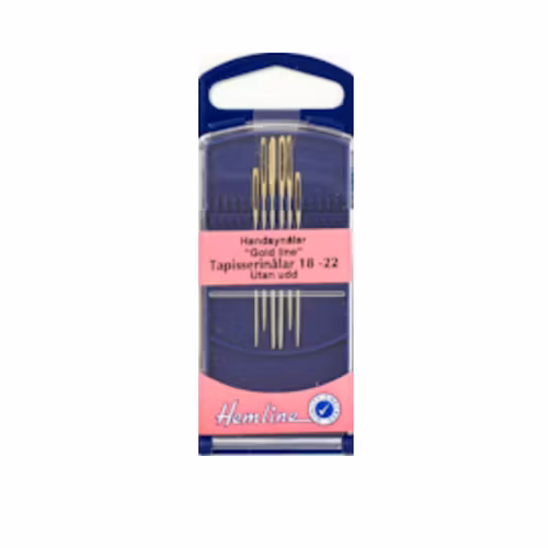 Hemline Handsömnads/tapisserinålar - 6-pack, utan udd