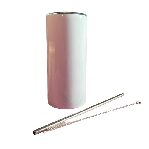 Termotumbler Vit - Mini med sugrör