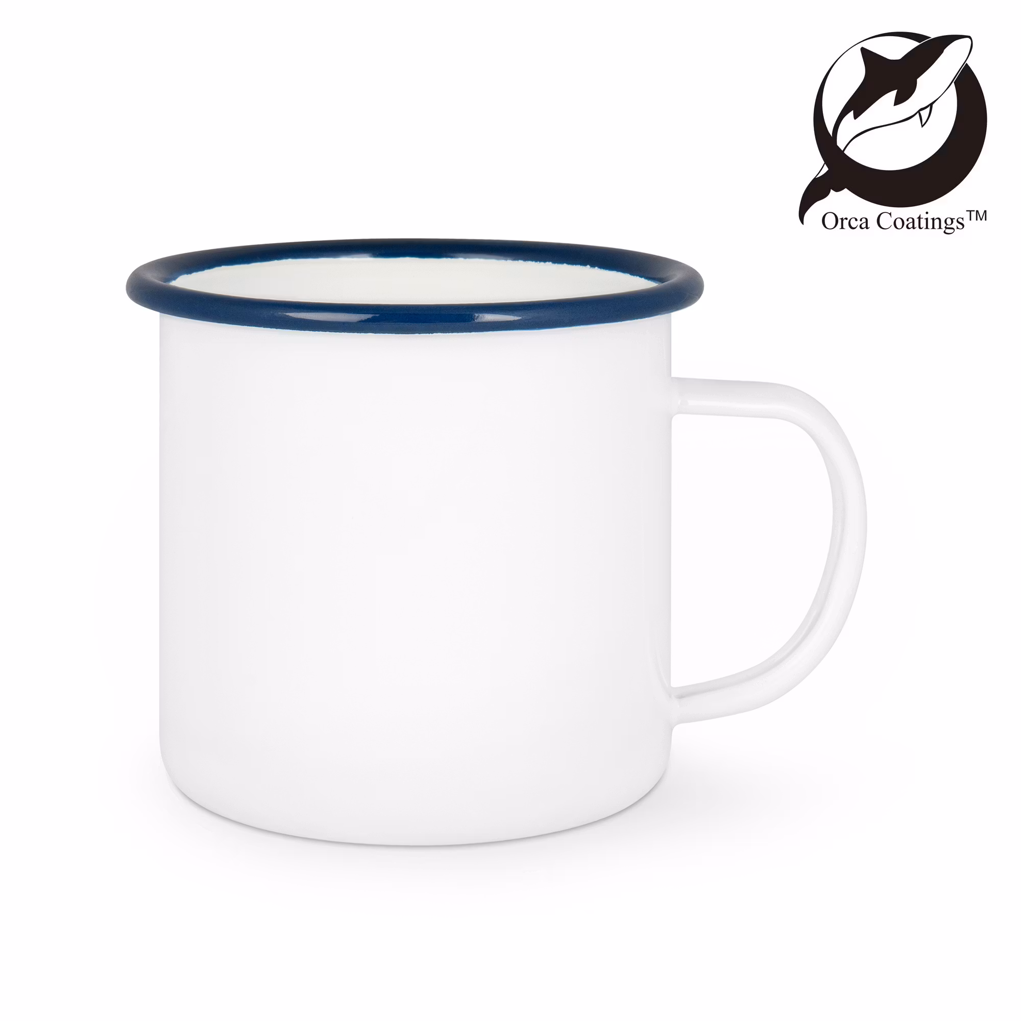 Emaljmugg Vit - 3 varianter Svart, Silver, Blå - från 37,60 kr ex moms