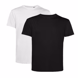 T-shirt Herr Eko - Svart / Vit