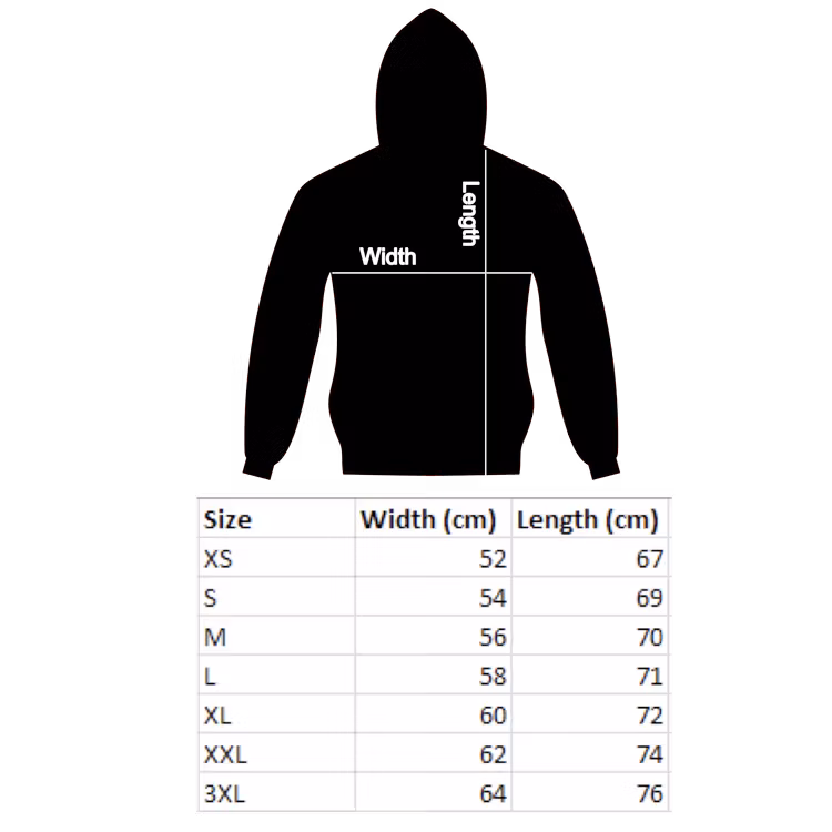 REA - Hoodie Zip Unisex  -  Svart