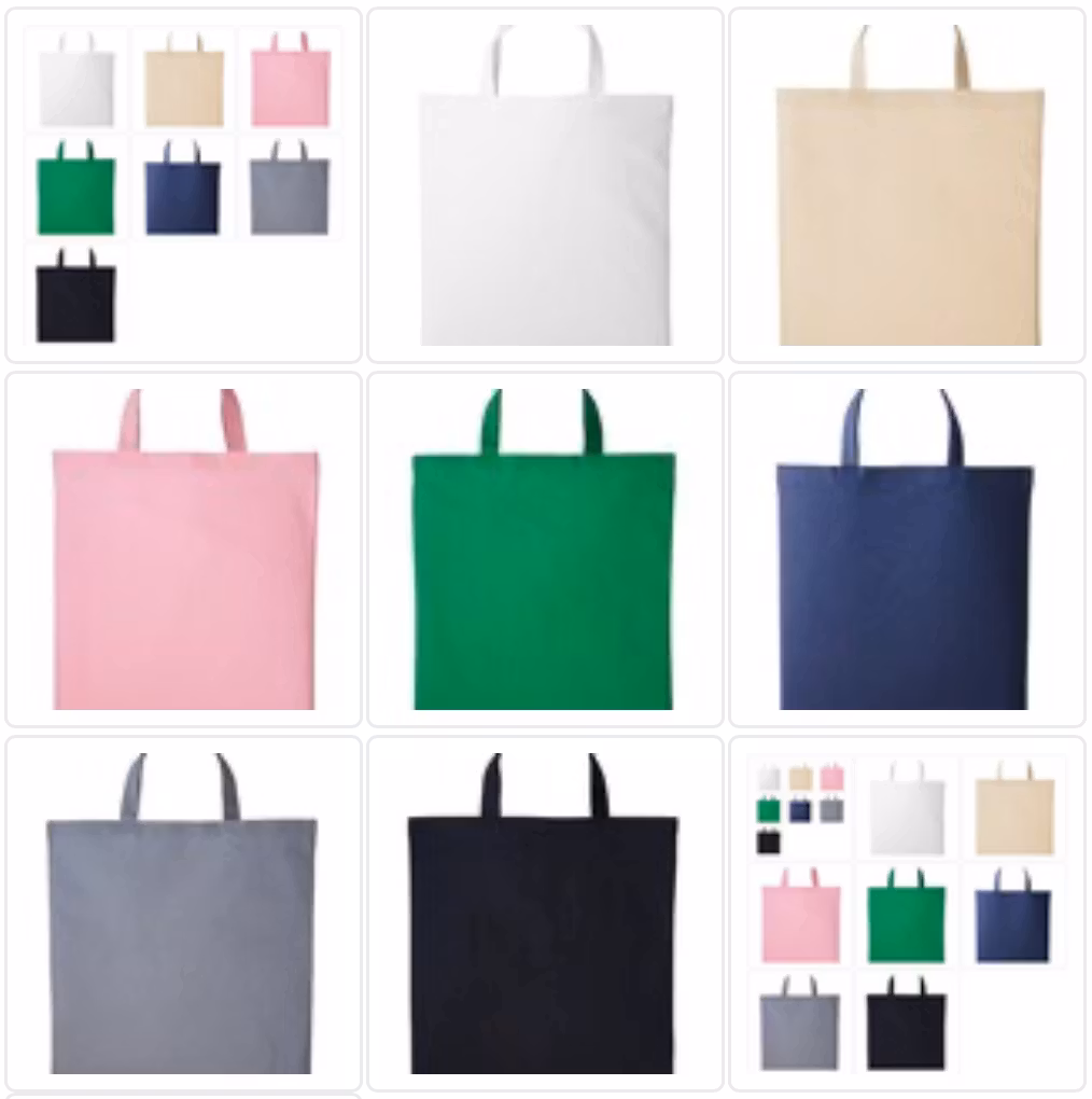 Textilkasse enkel kort handtag