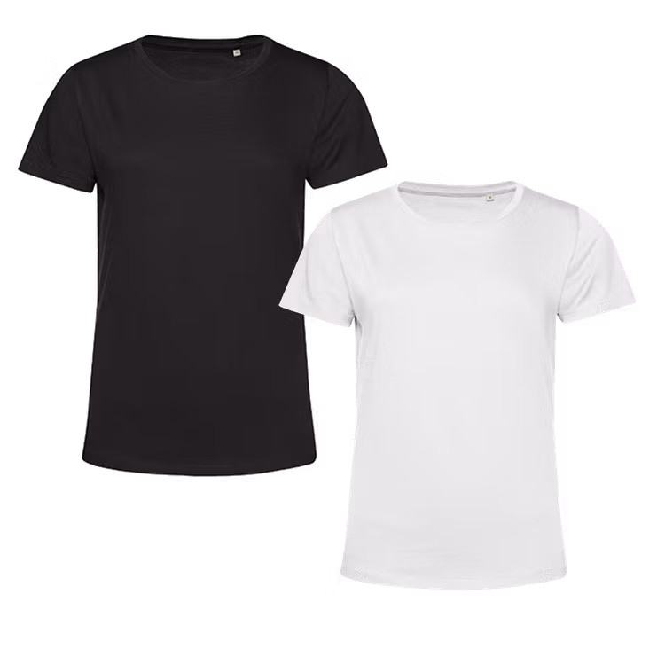 T-shirt Dam Eko - Svart / Vit