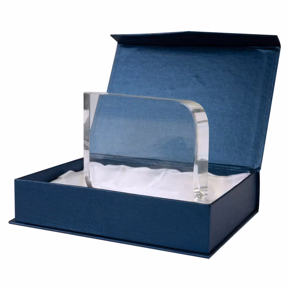 Glasblock -  med två rundade hörn för laser