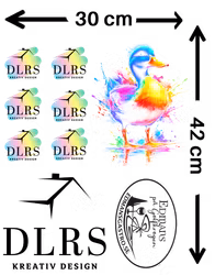 A3 - 30x42 cm - Textiltransfer - DTF för alla textilier mörkt o ljust