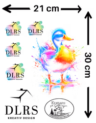 A4 - 21x30 cm - Textiltransfer - DTF för alla textilier mörkt o ljust