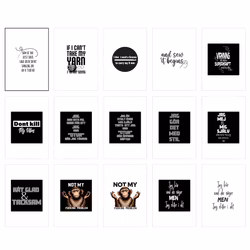 Texter - blandat - DTF-tryck