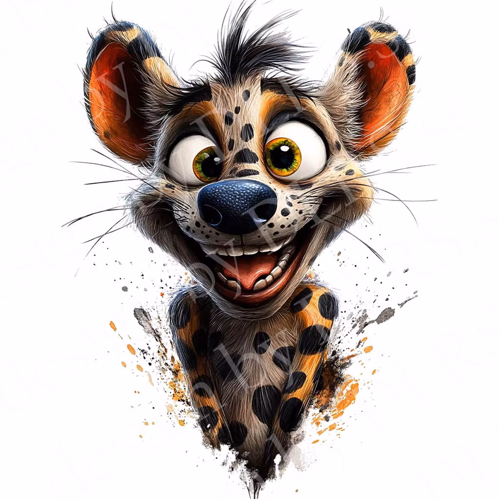 Cartoon - olika djur tecknade OBS! endast för vita textilier