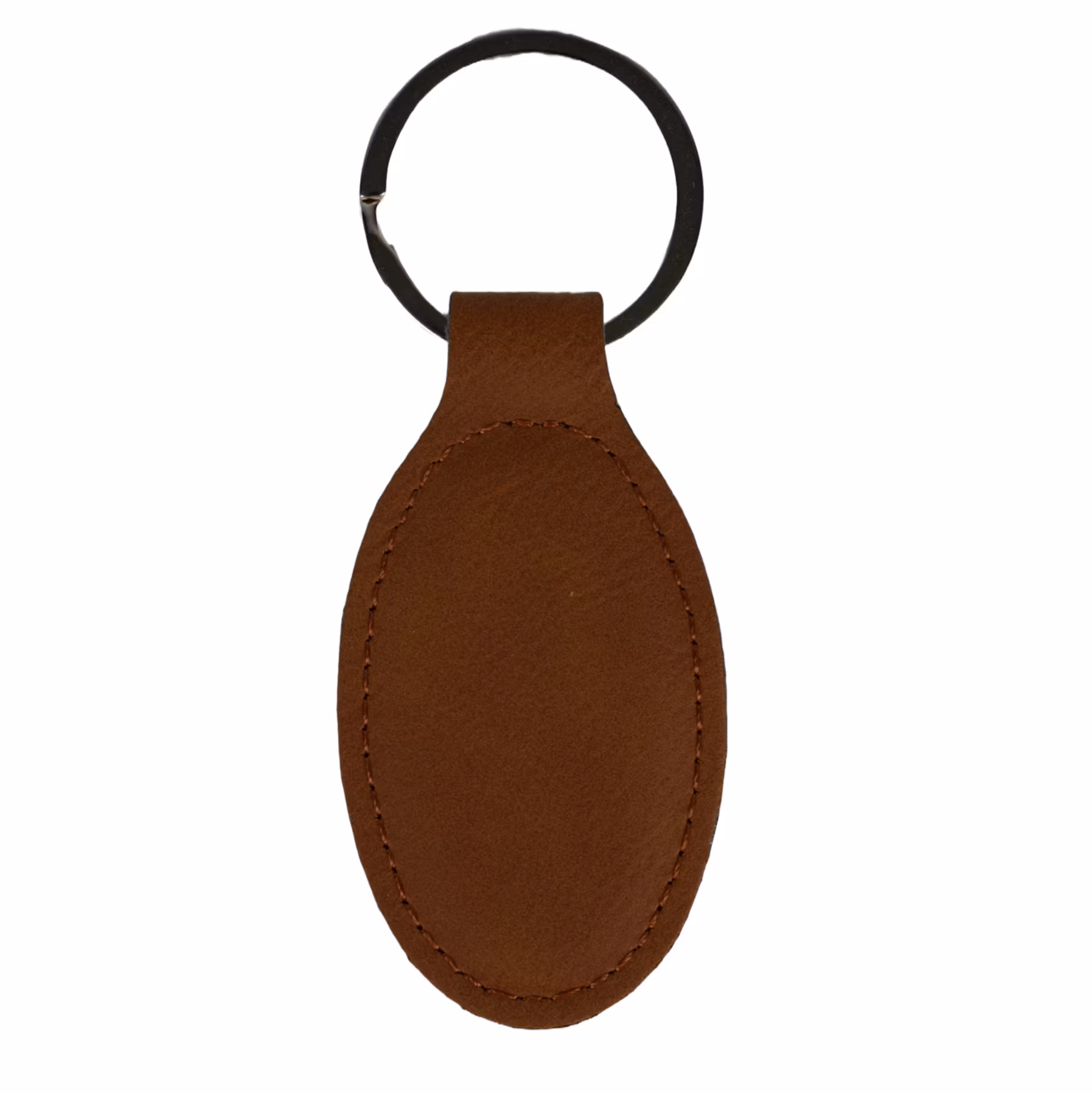 Nyckelring oval i läderimitation