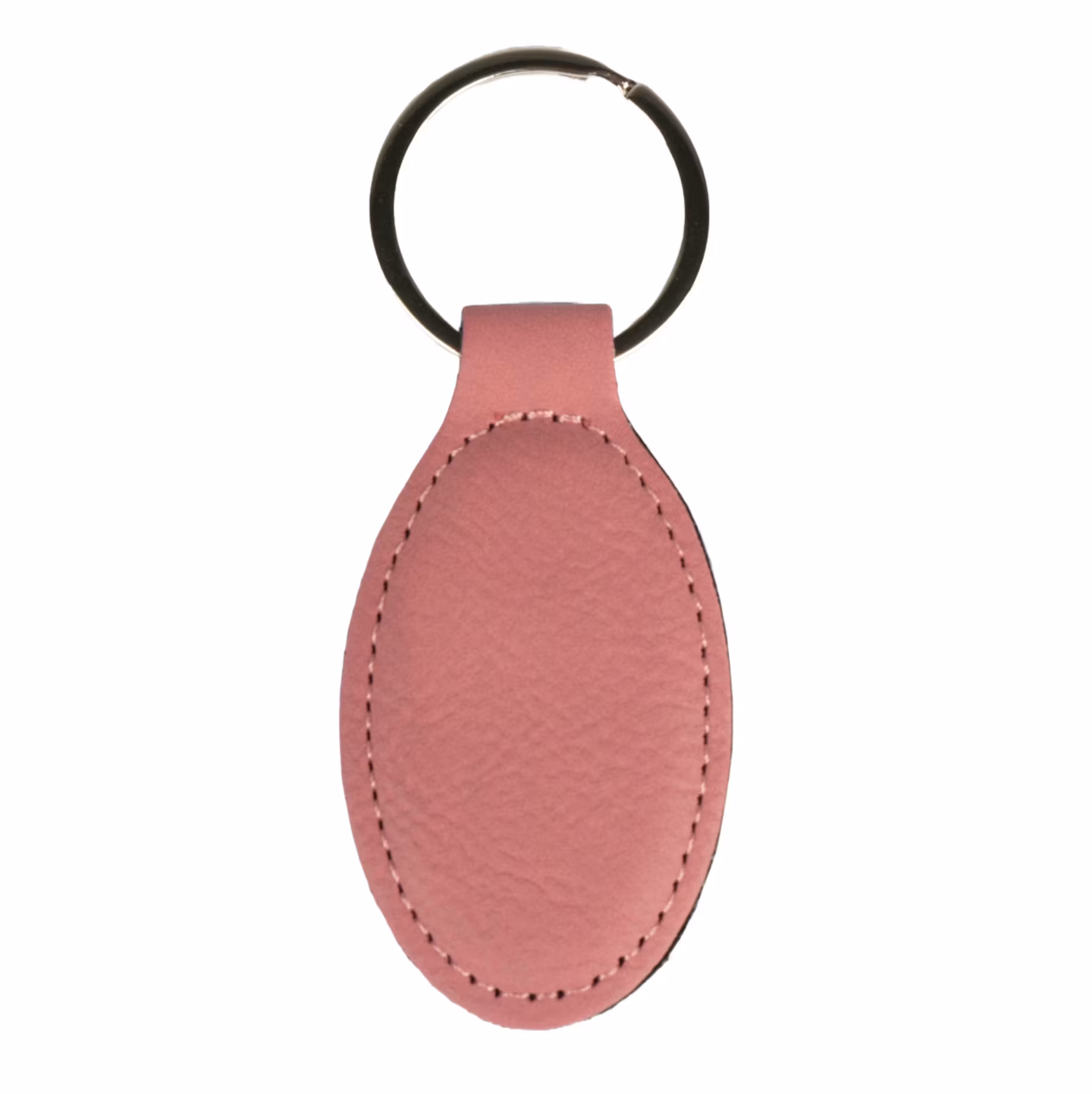 Nyckelring oval i läderimitation