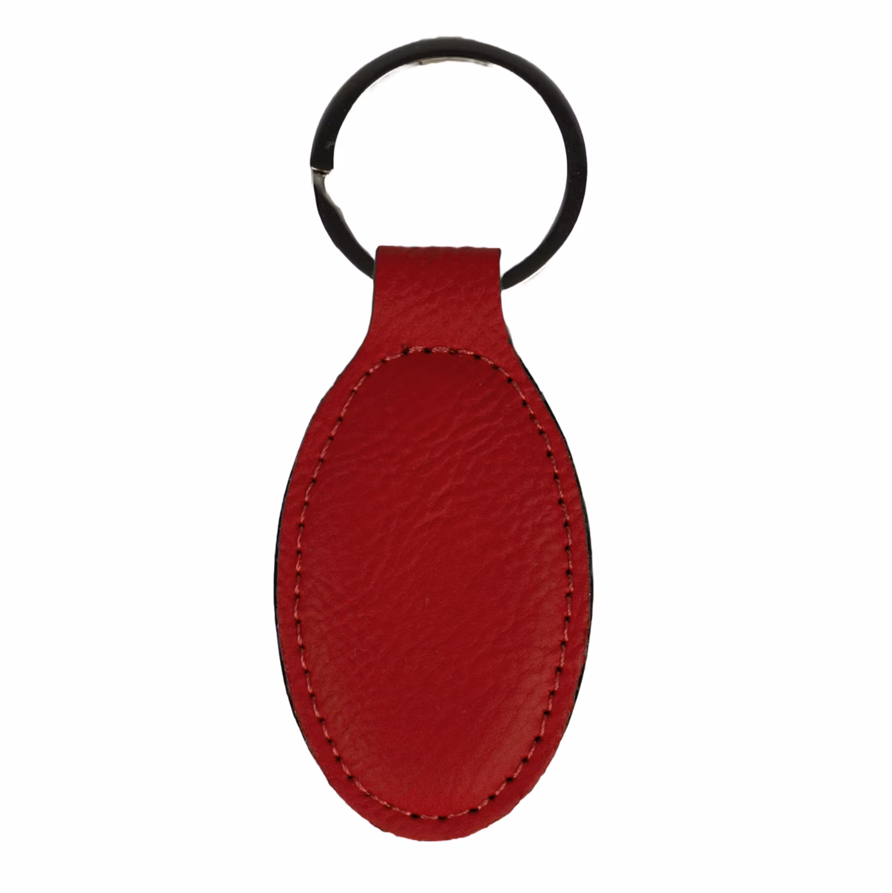 Nyckelring oval i läderimitation