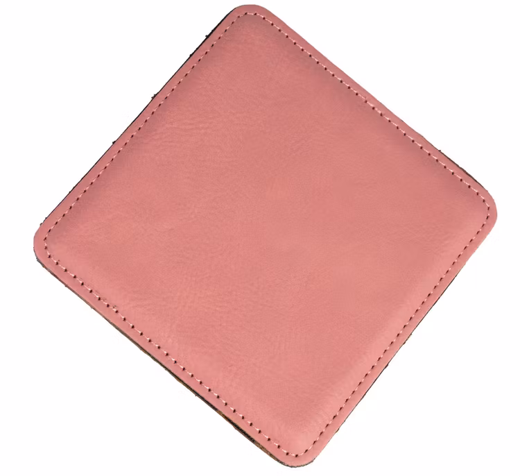 Glasunderlägg i läderimitation - 2-Pack