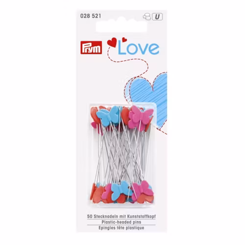 Prym knappnålar - hjärta/fjäril - 50-pack