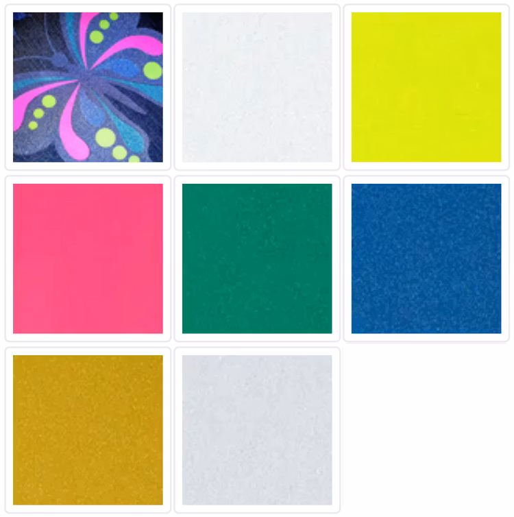 Reflex Glitter- välj bland 9 färger, ark 30x50 cm