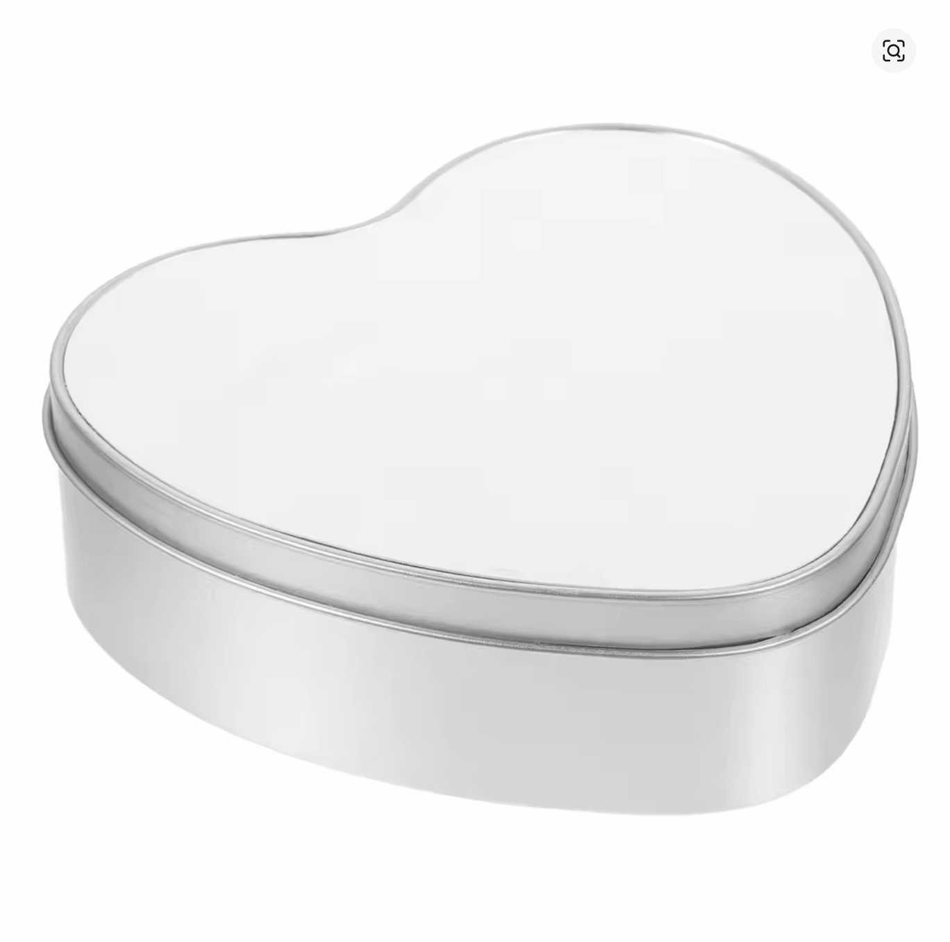 Plåtburk med sublimerbart lock - rektangel och hjärta