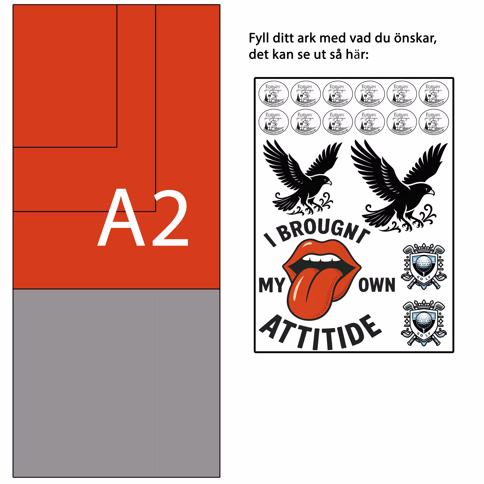 Textiltransfer - DTF ARK- Transfers – A4, A3, A2, 1m