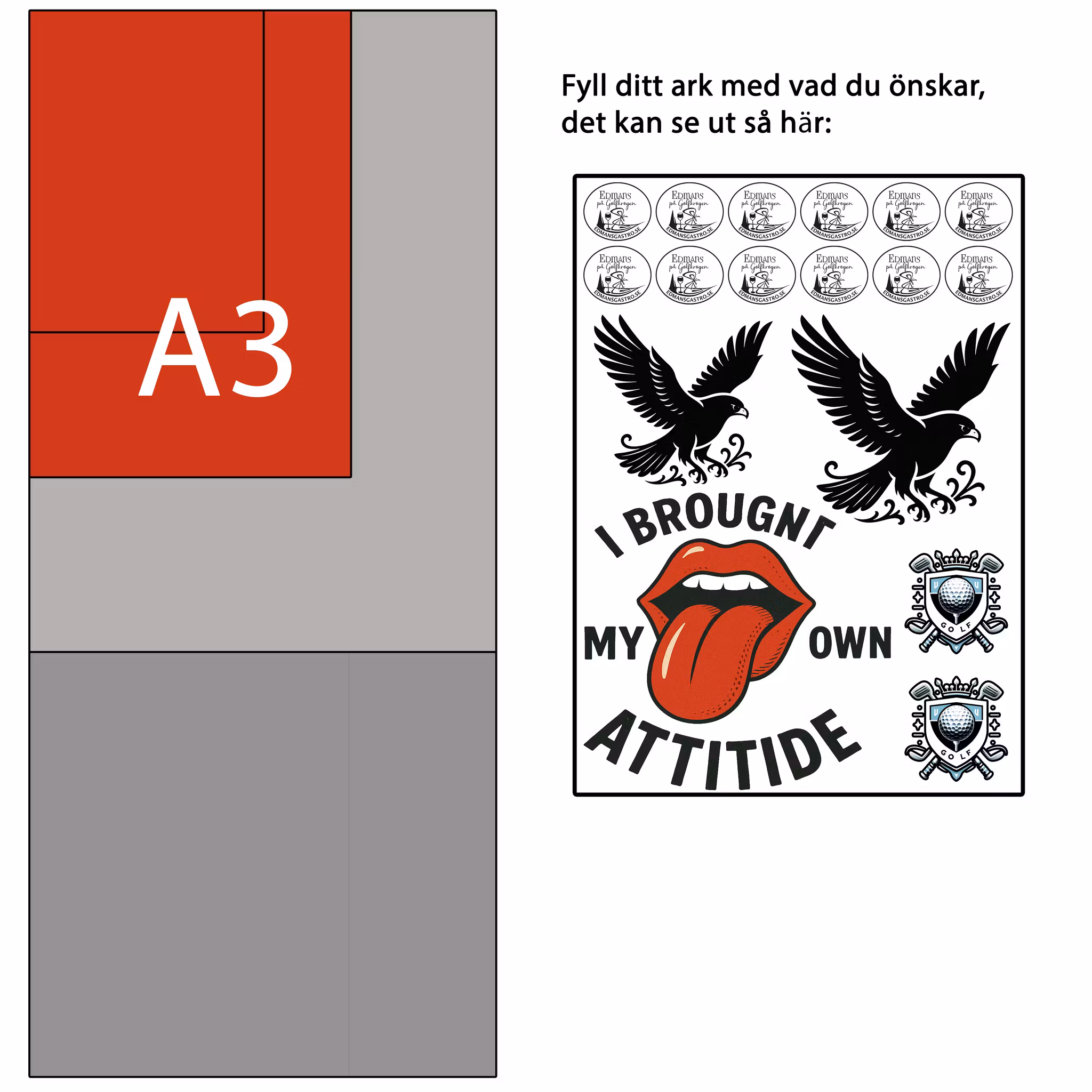 Textiltransfer - DTF ARK- Transfers – A4, A3, A2, 1m