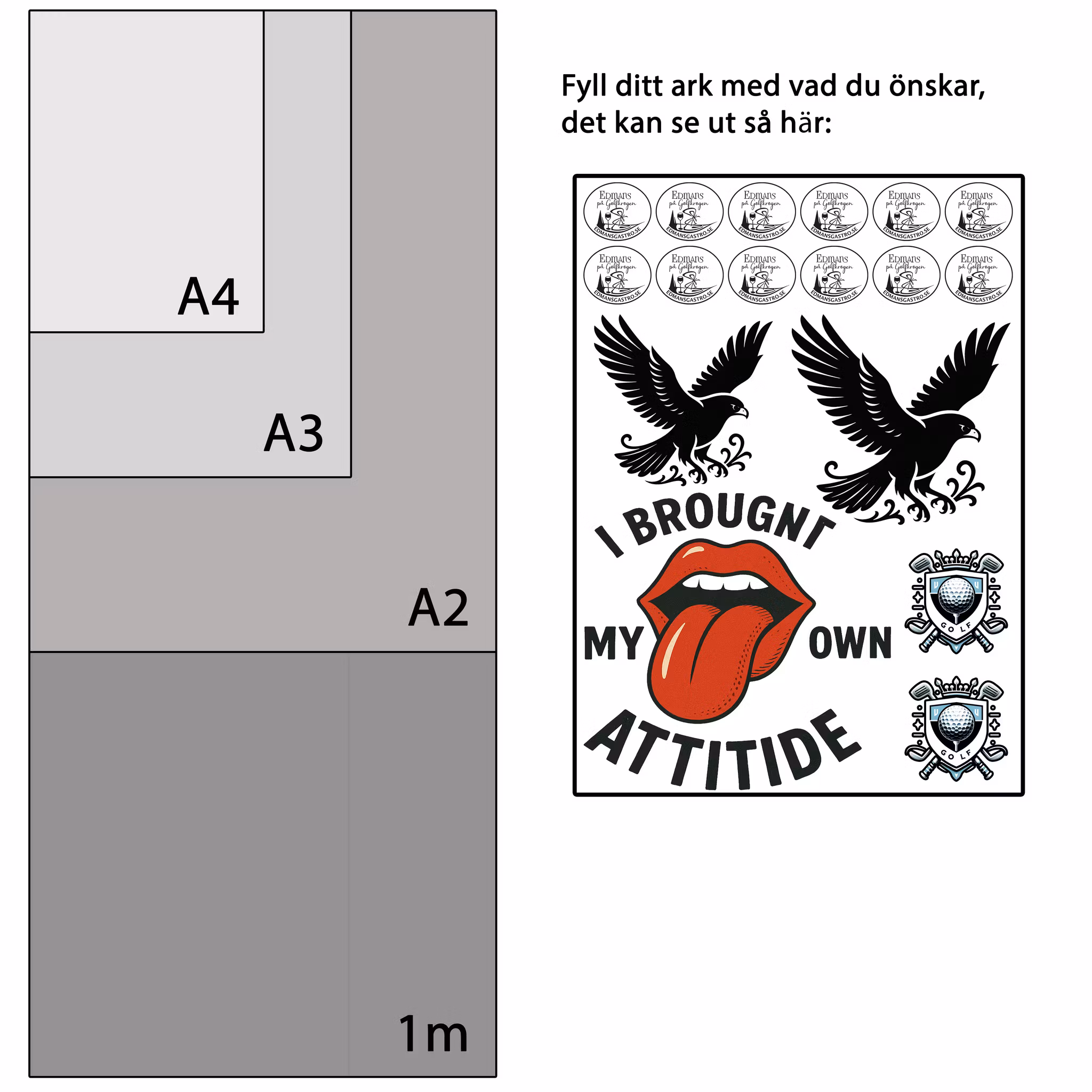 Textiltransfer - DTF ARK- Transfers – A4, A3, A2, 1m