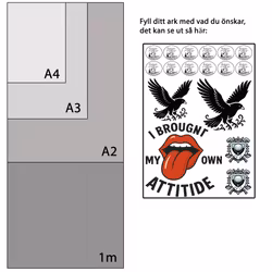 Textiltransfer - DTF ARK- Transfers – A4, A3, A2, 1m