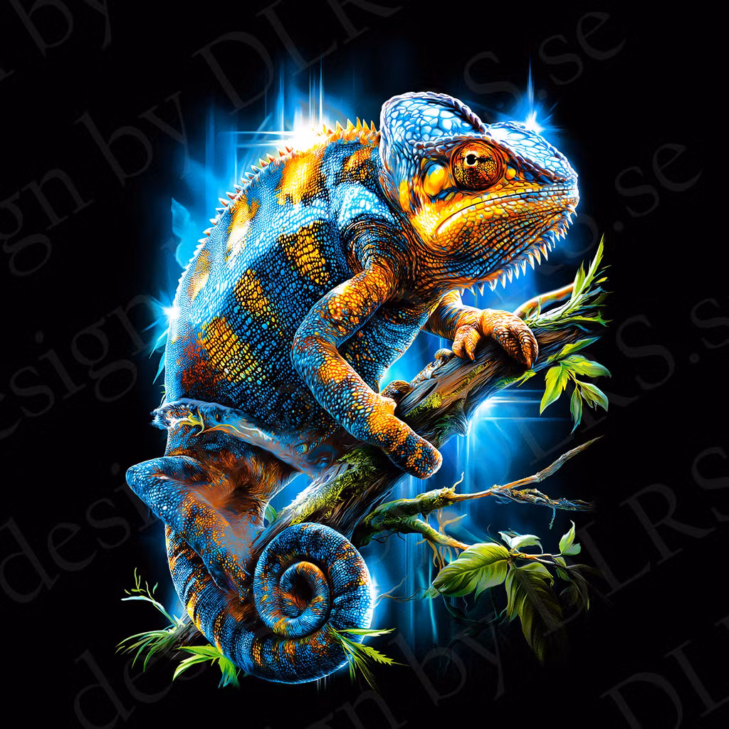 Reptiler - dtf transfer  OBS!! för svart textil