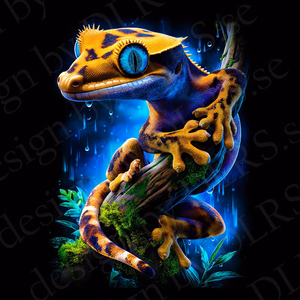 Reptiler - dtf transfer  OBS!! för svart textil