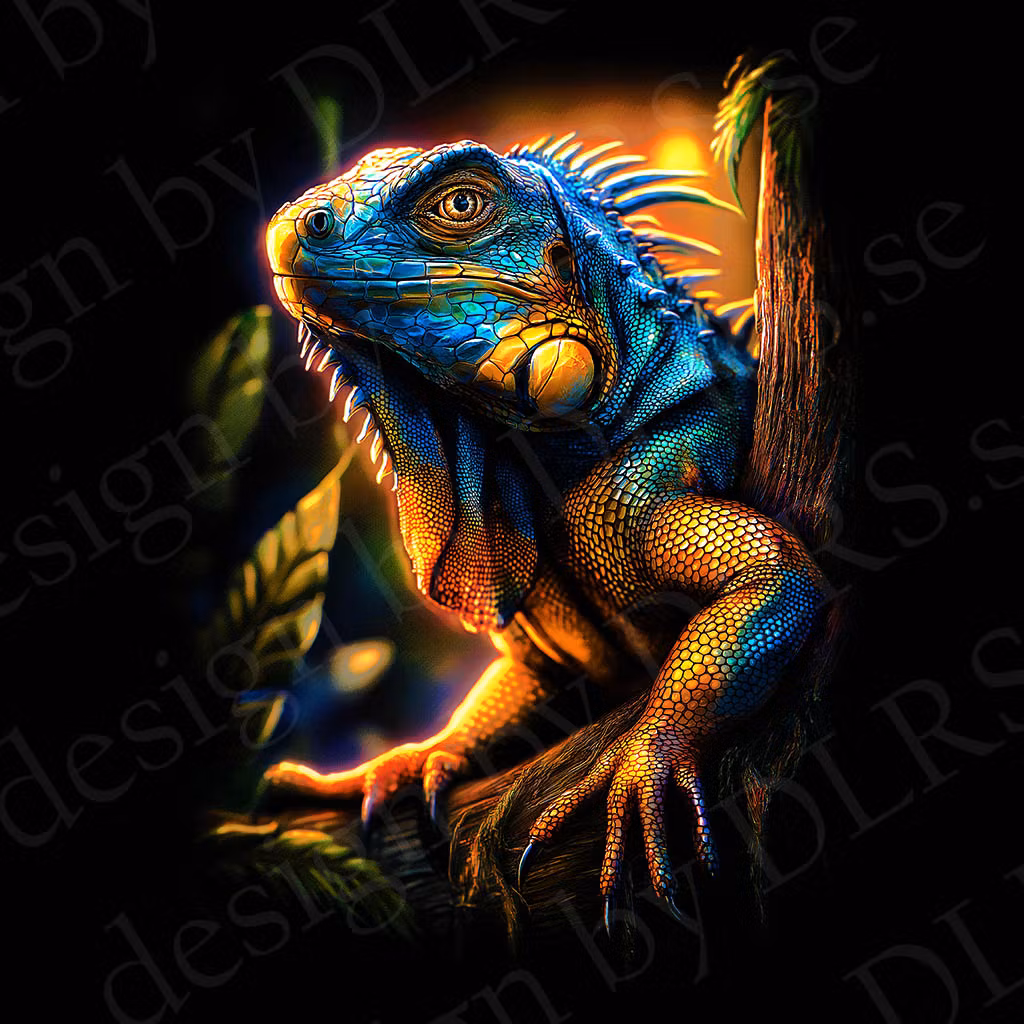 Reptiler - dtf transfer  OBS!! för svart textil