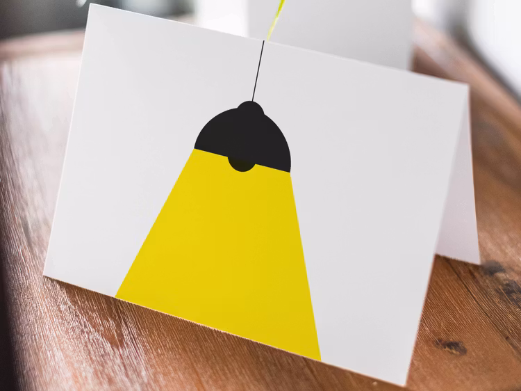 Taklampa - Folded Greeting Card