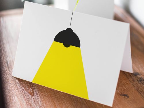 Taklampa - Folded Greeting Card