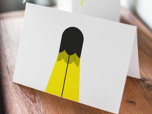 Golvlampa - Folded Greeting Card