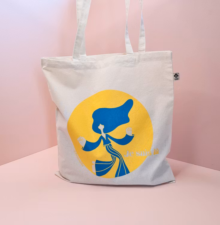 Je suis lá - Tote bag - Yellow & Blue