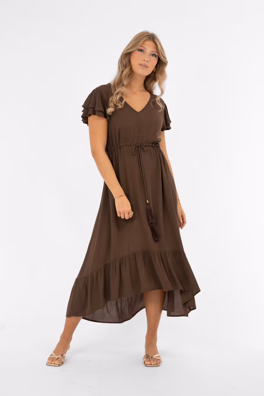 JANE DRESS - Coffe Brown